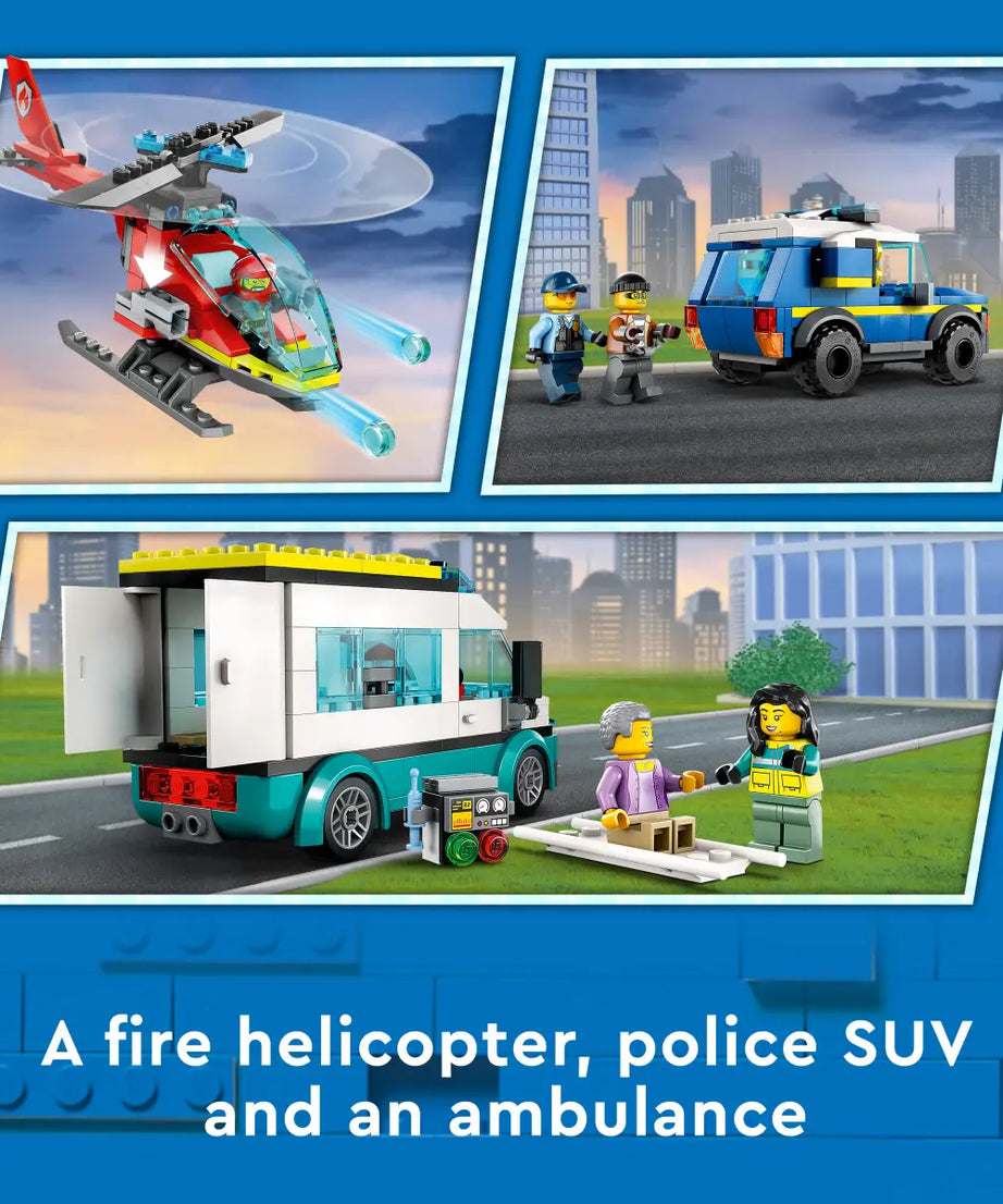 LEGO City 60371 Emergency Vehicles HQ toy for 6+ Years 706 Pieces Building Set - MINIMEE KIDS