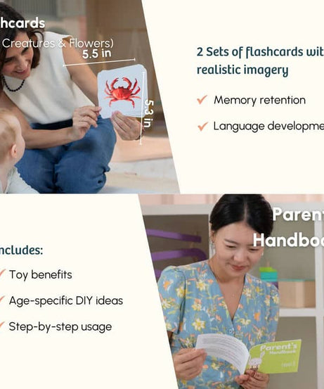 Curious Cub Level 10 Montessori Play & Learn Kit (21 Months+) | Premium 9-Piece Educational Wooden Toy Set for Toddler Cognitive & Fine Motor Skills Development - MINIMEE KIDS
