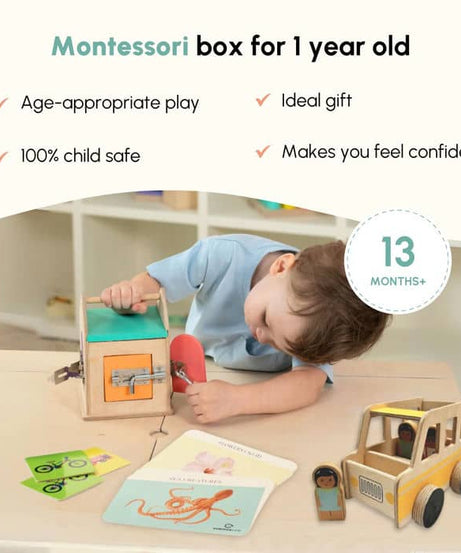 Curious Cub Level 10 Montessori Play & Learn Kit (21 Months+) | Premium 9-Piece Educational Wooden Toy Set for Toddler Cognitive & Fine Motor Skills Development - MINIMEE KIDS