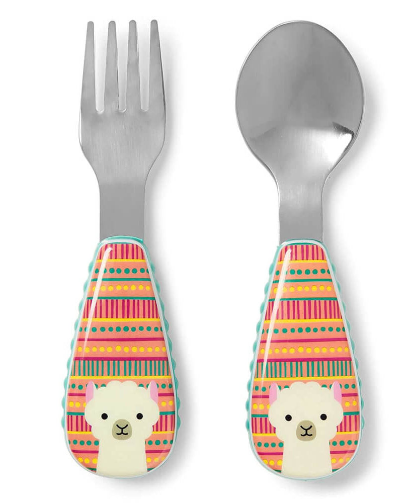 Skip Hop Zootensils Fork & Spoon Set | Utensils for Toddlers 12+ Months - MINIMEE KIDS