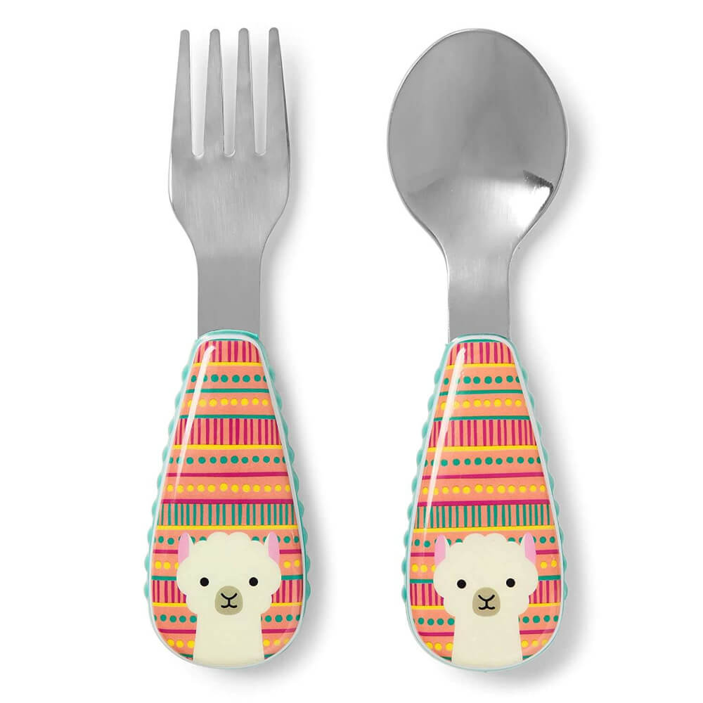 Skip Hop Zootensils Fork & Spoon Set | Utensils for Toddlers 12+ Months