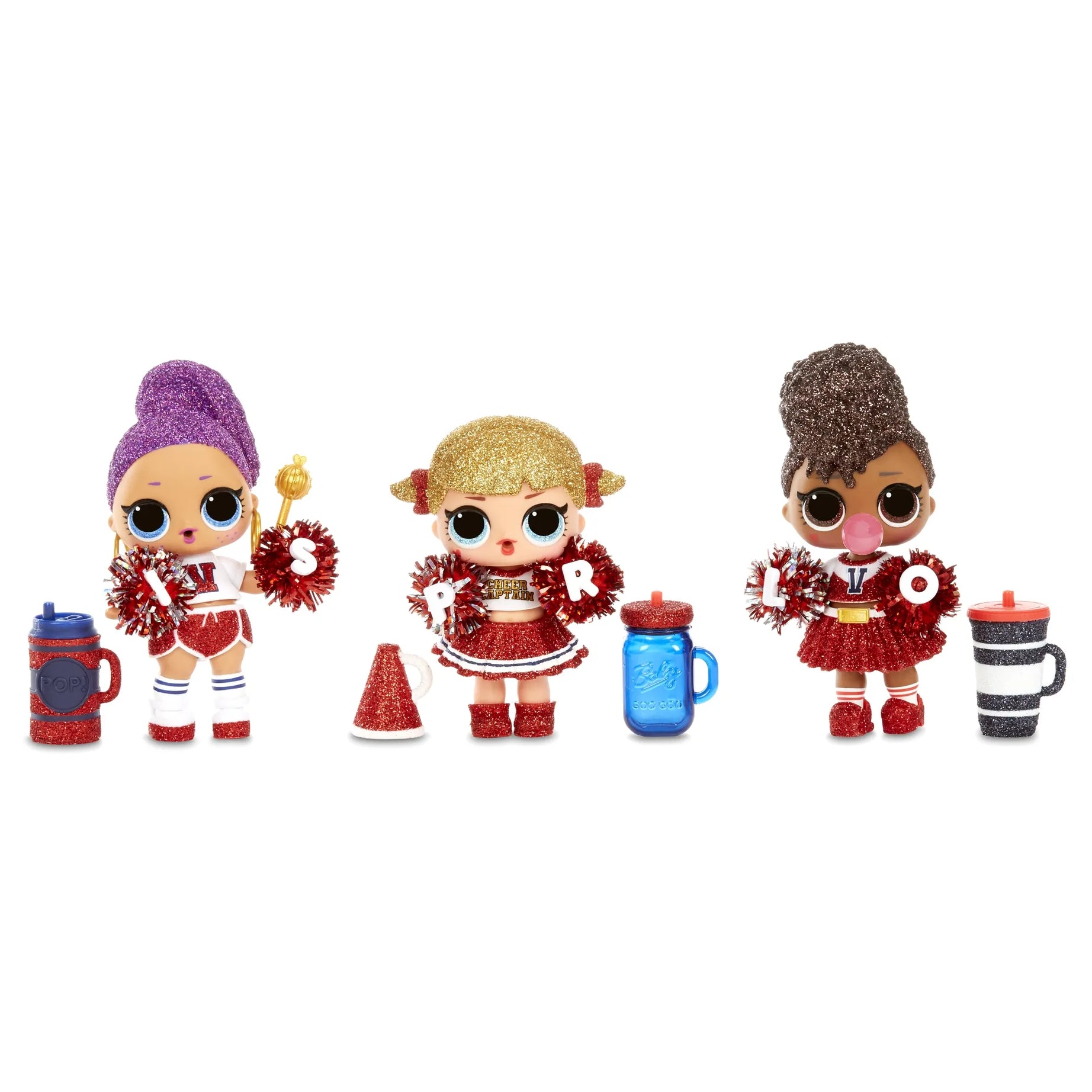 L.O.L. Surprise! All-Star B.B.s Cheer Girls – Series 2 | 8 Surprises Inside | Sparkly Cheerleader Doll with Accessories & Uniform | Styles May Vary | Collectible Sports-Themed Surprise Ball for Kids