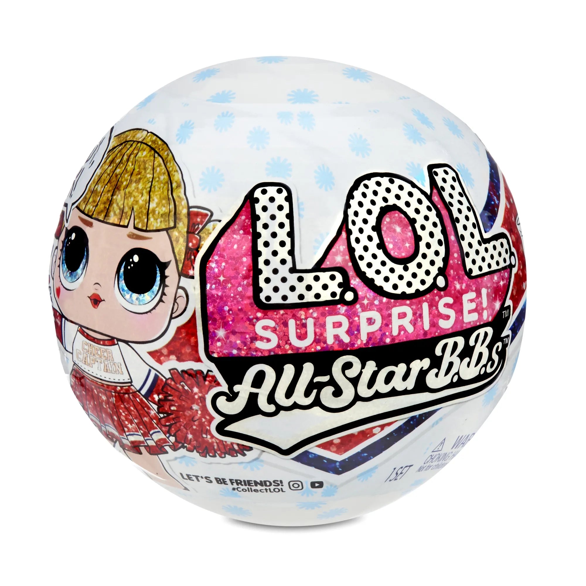L.O.L. Surprise! All-Star B.B.s Cheer Girls – Series 2 | 8 Surprises Inside | Sparkly Cheerleader Doll with Accessories & Uniform | Styles May Vary | Collectible Sports-Themed Surprise Ball for Kids