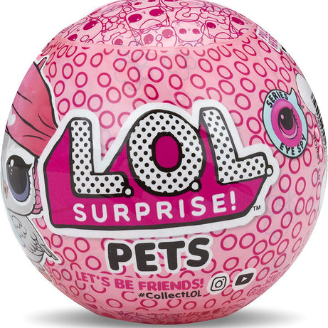 L.O.L. Surprise! Pets – Eye Spy Series | 7 Secret Mission Surprises Including Spy Glass, Litter Scoop & Water Reveal | Mystery Collectible Pet Ball with Puppies, Kitties, Bunnies & More
