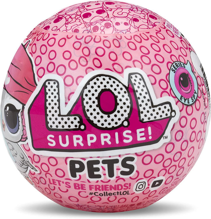 L.O.L. Surprise! Pets – Eye Spy Series | 7 Secret Mission Surprises Including Spy Glass, Litter Scoop & Water Reveal | Mystery Collectible Pet Ball with Puppies, Kitties, Bunnies & More