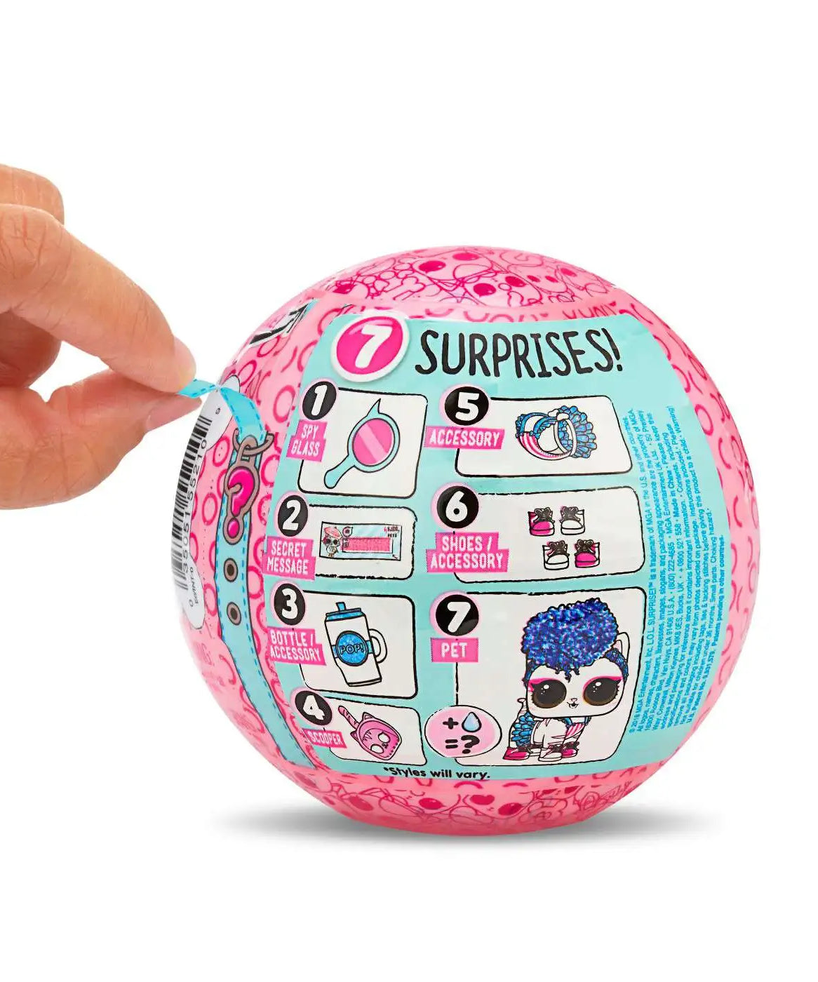 L.O.L. Surprise! Pets – Eye Spy Series | 7 Secret Mission Surprises Including Spy Glass, Litter Scoop & Water Reveal | Mystery Collectible Pet Ball with Puppies, Kitties, Bunnies & More