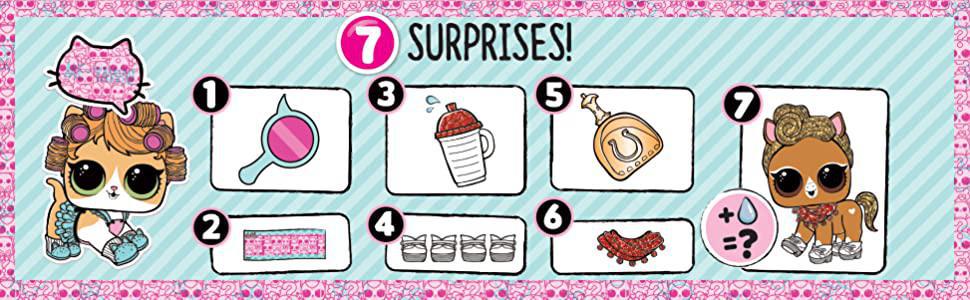 L.O.L. Surprise! Pets – Eye Spy Series | 7 Secret Mission Surprises Including Spy Glass, Litter Scoop & Water Reveal | Mystery Collectible Pet Ball with Puppies, Kitties, Bunnies & More