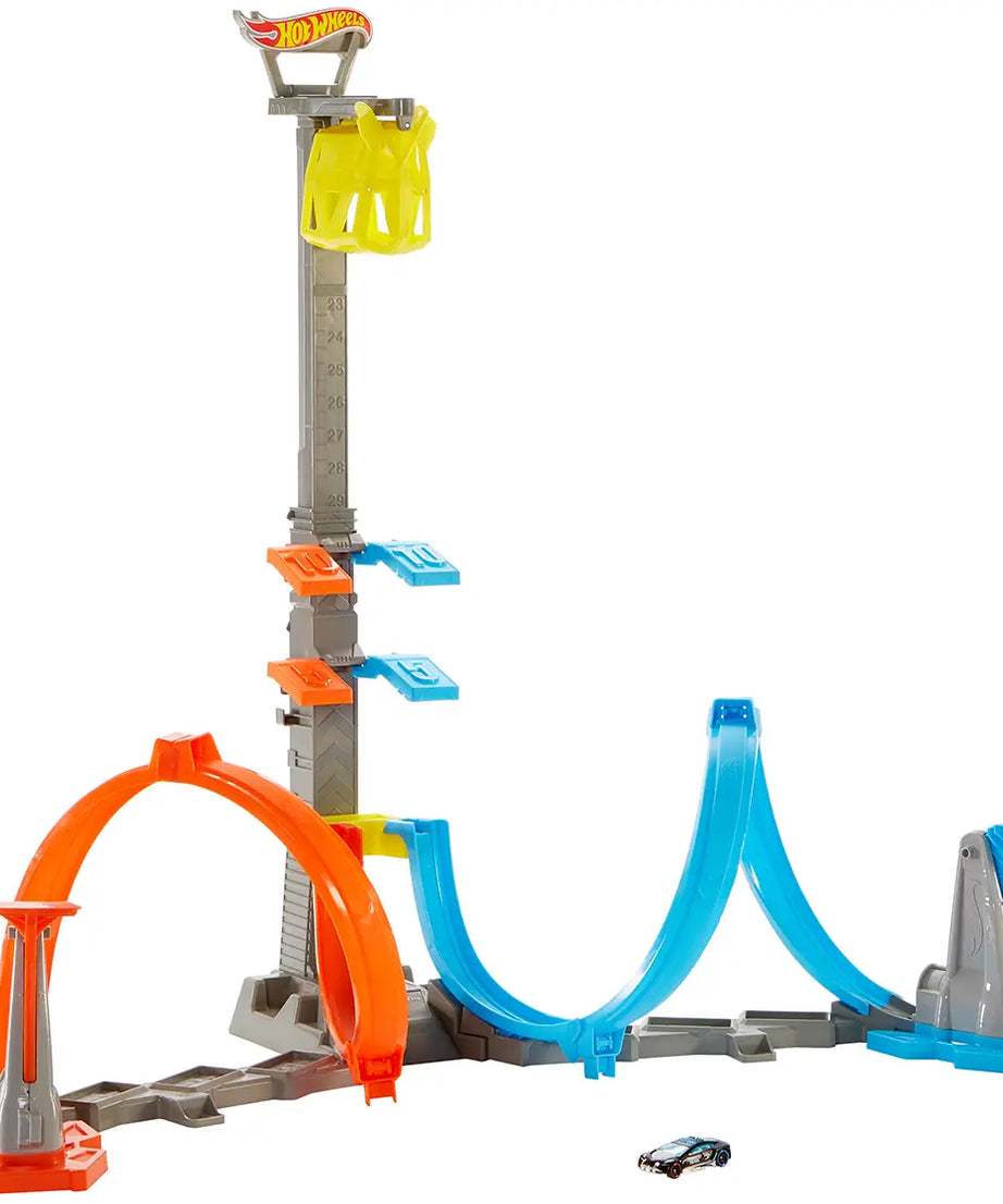Hot Wheels Stunt Tracks Loop & Launch Track Set with Adjustable 2-Foot-Tall Loop, High-Speed Stunt Racing, and 1 Hot Wheels Car for Kids 5+ Years | GRW39