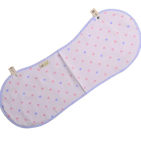 BeeLittle Lots of Love Organic Muslin Burpy Bib - 100% Soft Cotton | Stylish & Absorbent Burp Cloth for Babies | 58 cm x 23 cm