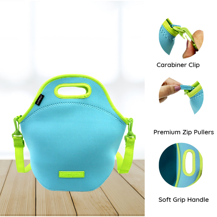 Scoobies Neoprene Lunch Bag - 4mm Thick Insulated, Keeps Food Warm/Cool for 2-5 Hours, Ice Pack Compatible