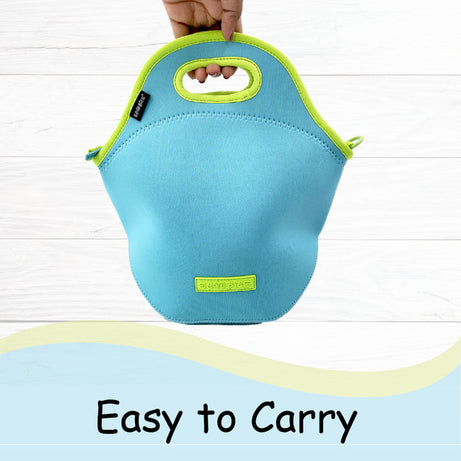 Scoobies Neoprene Lunch Bag - 4mm Thick Insulated, Keeps Food Warm/Cool for 2-5 Hours, Ice Pack Compatible