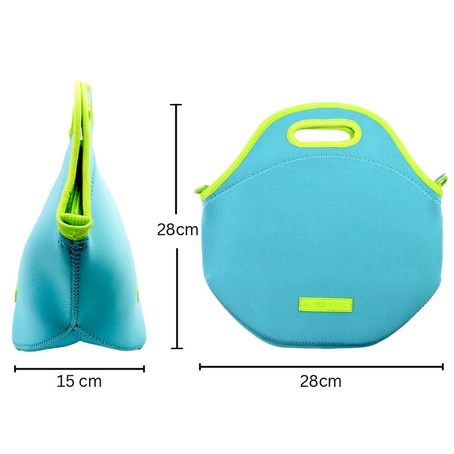 Scoobies Neoprene Lunch Bag - 4mm Thick Insulated, Keeps Food Warm/Cool for 2-5 Hours, Ice Pack Compatible