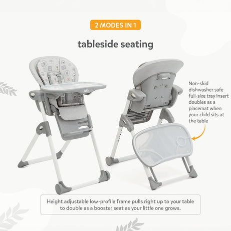 Joie Multiply 6-in-1 Highchair (Arctic) - The Ultimate Convertible Seat from Baby Recliner to Toddler Play Table