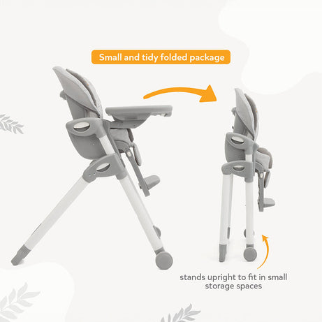 Joie Multiply 6-in-1 Highchair (Arctic) - The Ultimate Convertible Seat from Baby Recliner to Toddler Play Table