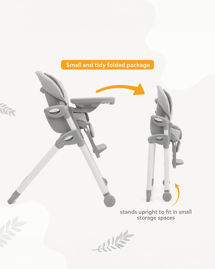 Joie Multiply 6-in-1 Highchair (Arctic) - The Ultimate Convertible Seat from Baby Recliner to Toddler Play Table