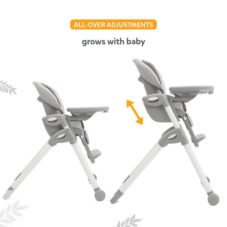Joie Multiply 6-in-1 Highchair (Arctic) - The Ultimate Convertible Seat from Baby Recliner to Toddler Play Table