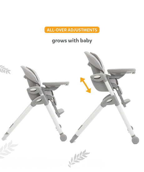 Joie Multiply 6-in-1 Convertible Highchair | Baby to Toddler Booster & Play Table | Adjustable Height & Recline | 6m-6y - Arctic - MINIMEE KIDS