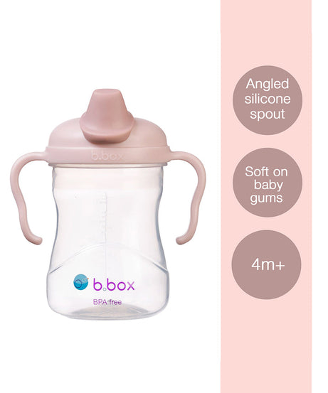 B.Box Soft Spout Cup (240ml) | Ultra-Gentle Silicone Transition Cup for Babies (4m+) | Ergonomic Easy-Grip Handles & Hygienic Spout Cover | BPA-Free & Modular Design - MINIMEE KIDS