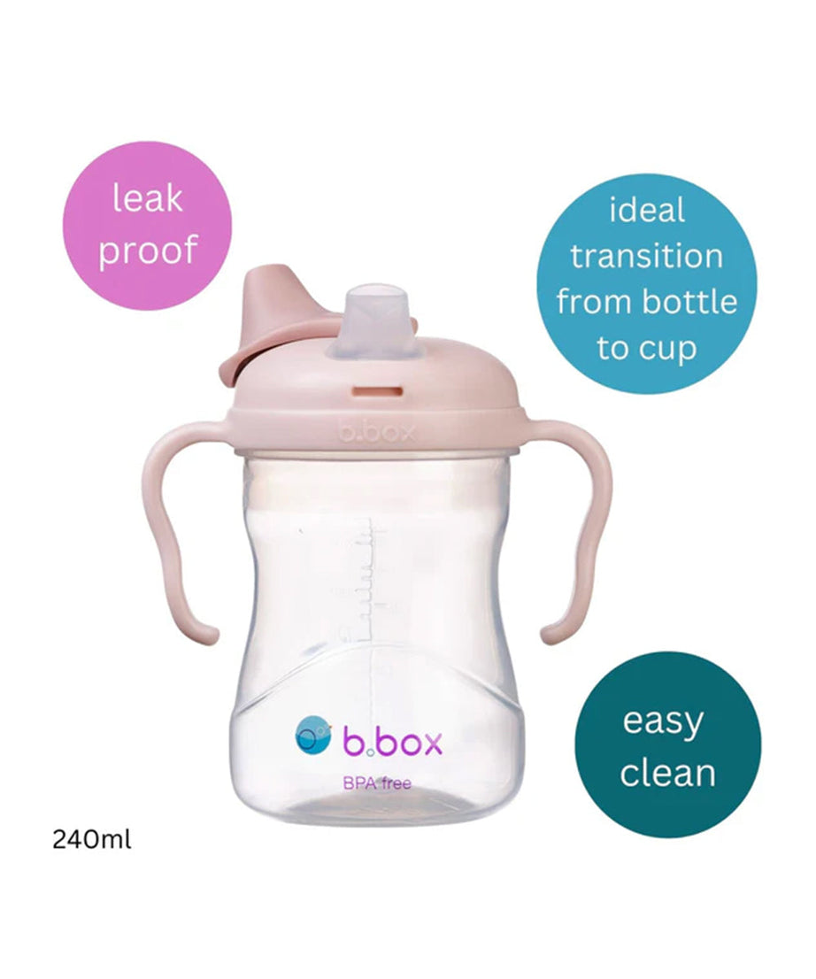 B.Box Soft Spout Cup (240ml) | Ultra-Gentle Silicone Transition Cup for Babies (4m+) | Ergonomic Easy-Grip Handles & Hygienic Spout Cover | BPA-Free & Modular Design - MINIMEE KIDS