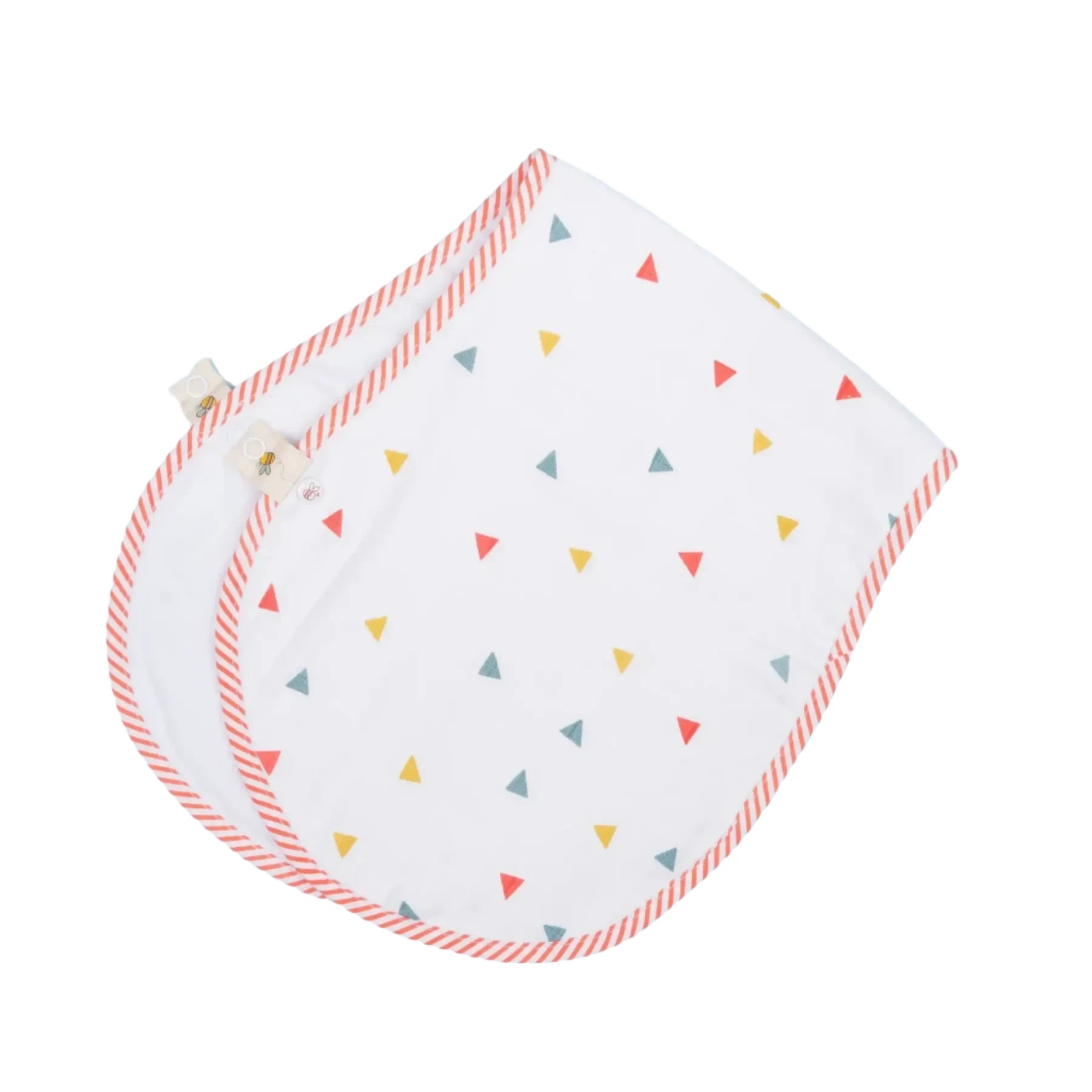 BeeLittle Organic Mad Angles Muslin Burpy Bib - 100% Cotton - 23"x9.5"