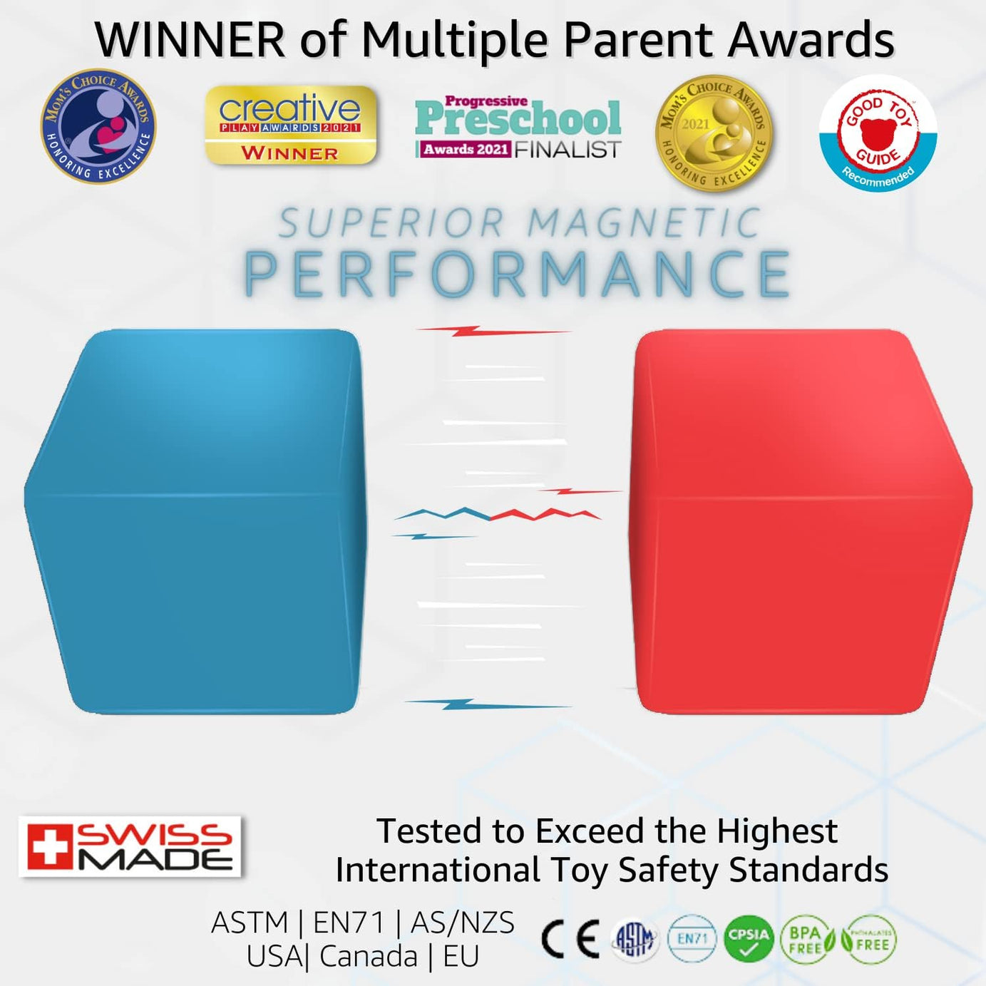 Geomag Magicube Magnetic Cubes - 24 Pcs Building Blocks for Ages 1-5 Years