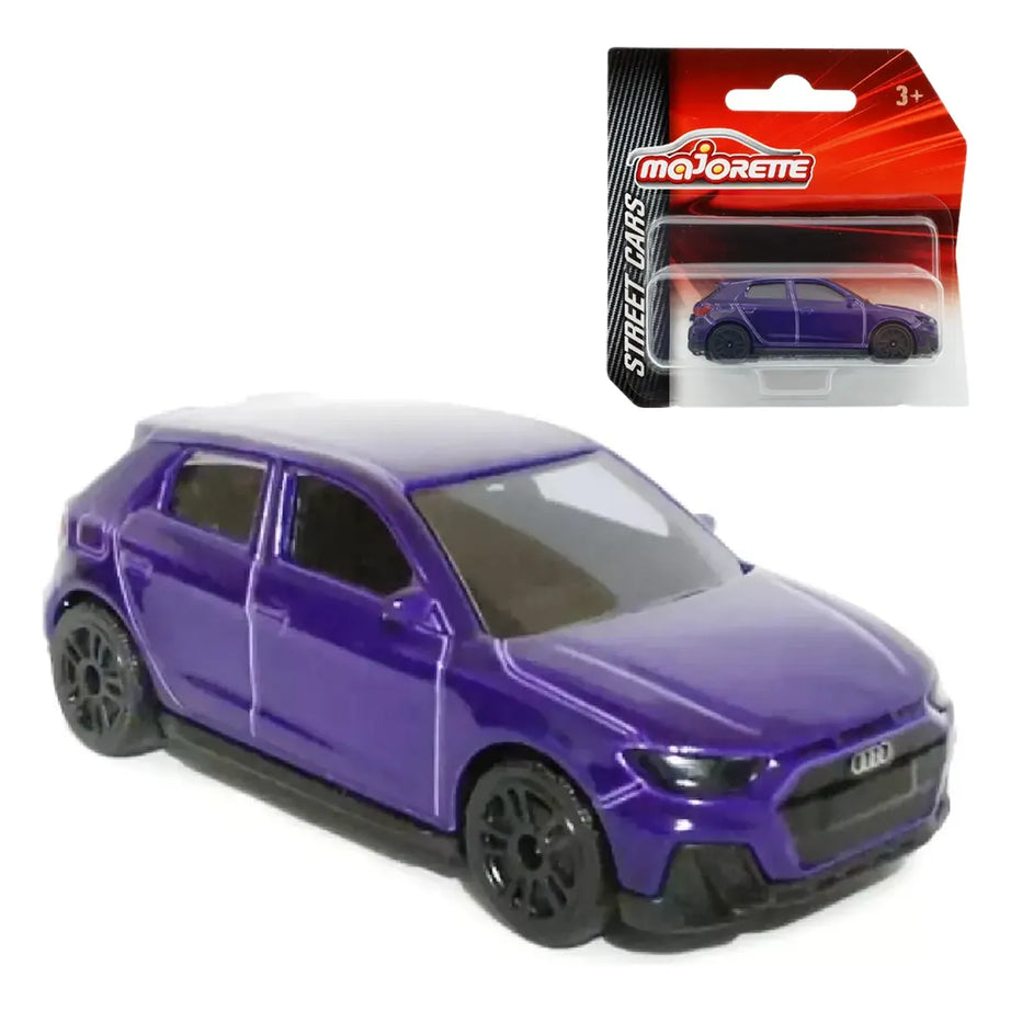 Majorette Street Cars Audi A1 Sportback | Officially Licensed Purple Die-Cast Metal Toy Car, Realistic 1:64 Scale Model for Kids and Collectors Aged 3+