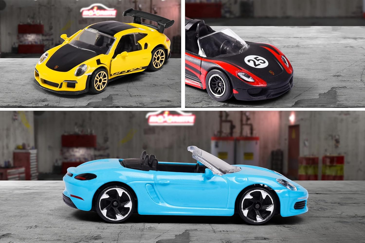 Majorette Discovery Pack Porsche Edition – 20 Licensed Vehicles + 2 Mystery Cars with Metal Bodies and Suspension | Best Toys for 3+ Years
