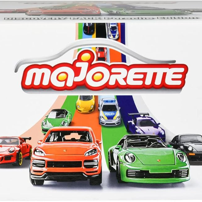 Majorette Discovery Pack Porsche Edition – 20 Licensed Vehicles + 2 Mystery Cars with Metal Bodies and Suspension | Best Toys for 3+ Years