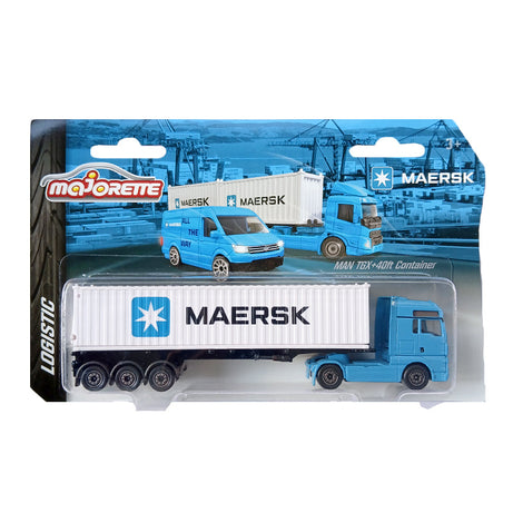 Majorette Logistic Transporter Die-Cast Vehicle - Maersk Edition (3 Variants) | Realistic Design | 2025 Model | High-Quality Metal & Plastic Build