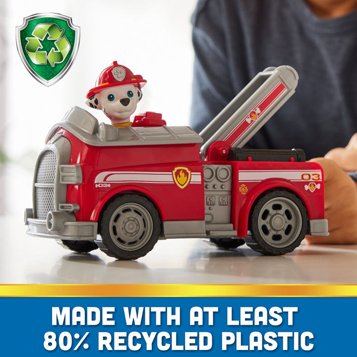 PAW Patrol Marshall Fire Engine - Eco-Friendly Fire Truck Toy for Kids Ages 3 and Up