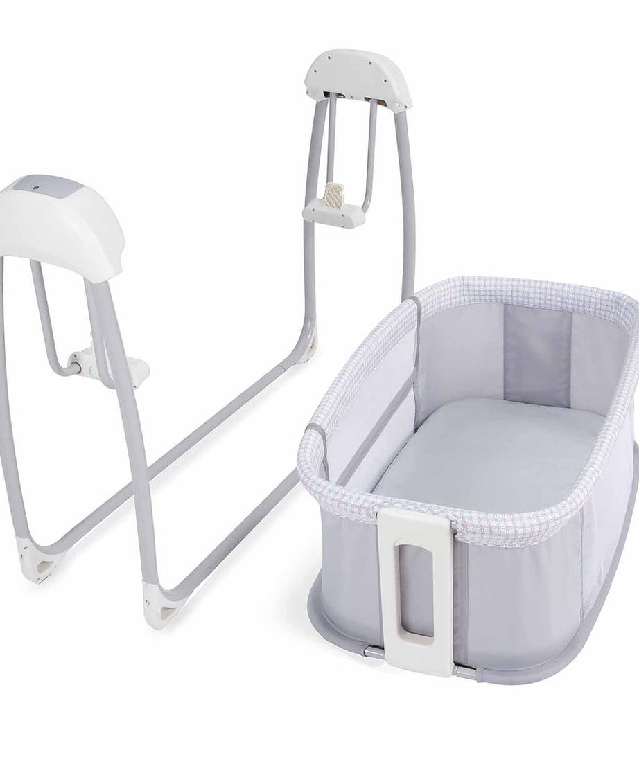 Mastela Deluxe 4-in-1 Swing & Bassinet | Bluetooth Enabled Automatic Baby Cradle, Bedside Sleeper & Playard | 5 Swing Speeds, 15 Melodies & Mosquito Net | Birth to 13.6kg | Available in 3 Different Colors - MINIMEE KIDS