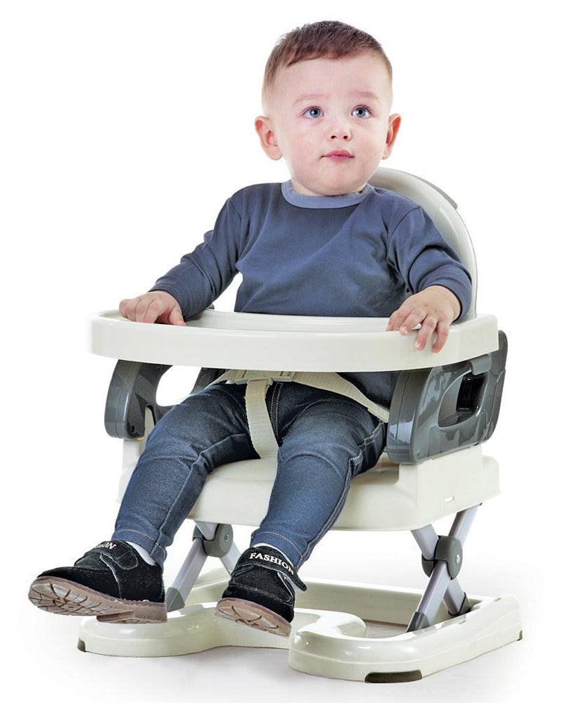 Mastela 2-in-1 Fold Up Adjustable Booster Seat | Portable Infant Feeding Chair with Removable Tray | Toddler Booster for Dining Table | Birth to 3 Years (6m+) | Compact Travel Fold - MINIMEE KIDS