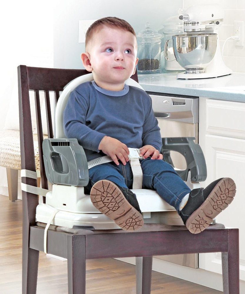 Mastela 2-in-1 Fold Up Adjustable Booster Seat | Portable Infant Feeding Chair with Removable Tray | Toddler Booster for Dining Table | Birth to 3 Years (6m+) | Compact Travel Fold - MINIMEE KIDS