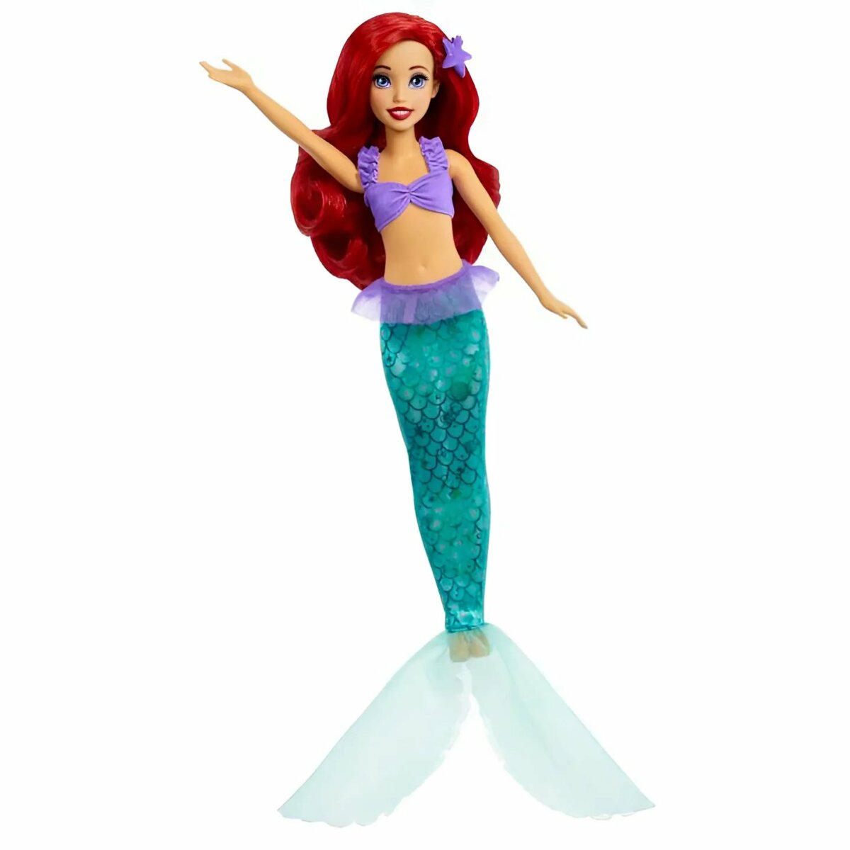 2-in-1 Disney Princess  Mermaid to Princess Ariel Doll Set – Transformation with Gown, Mermaid Tail & Accessories for Kids 3+ Years