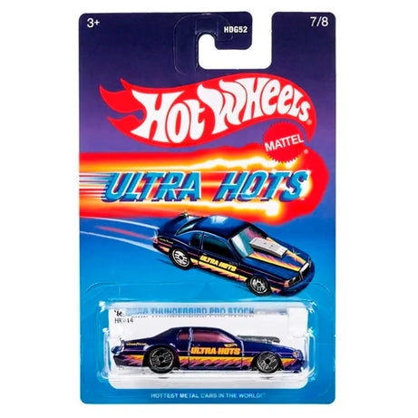 Hot Wheels Ultra Hots '86 Ford Thunderbird Pro Stock – 2024 1:64 Scale Die-Cast Car with Spectraflame Paint, VUM Parts & Full Deco | HRX14 | HDG52 7/8 | Ages 3+