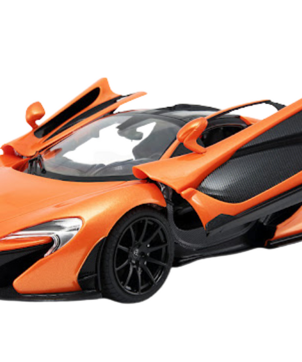 Rastar McLaren P1 RC Car 1:14 Scale Orange – Original Licensed Remote Control Sports Car with LED Lights, 2.4GHz Controller & Rubber Tires | Door Open close by Remote Control Toy Car for Kids 6+ Years - MINIMEE KIDS