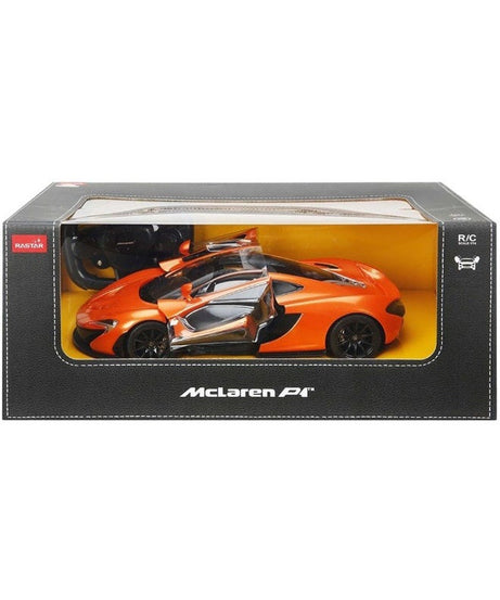 Rastar McLaren P1 RC Car 1:14 Scale Orange – Original Licensed Remote Control Sports Car with LED Lights, 2.4GHz Controller & Rubber Tires | Door Open close by Remote Control Toy Car for Kids 6+ Years - MINIMEE KIDS