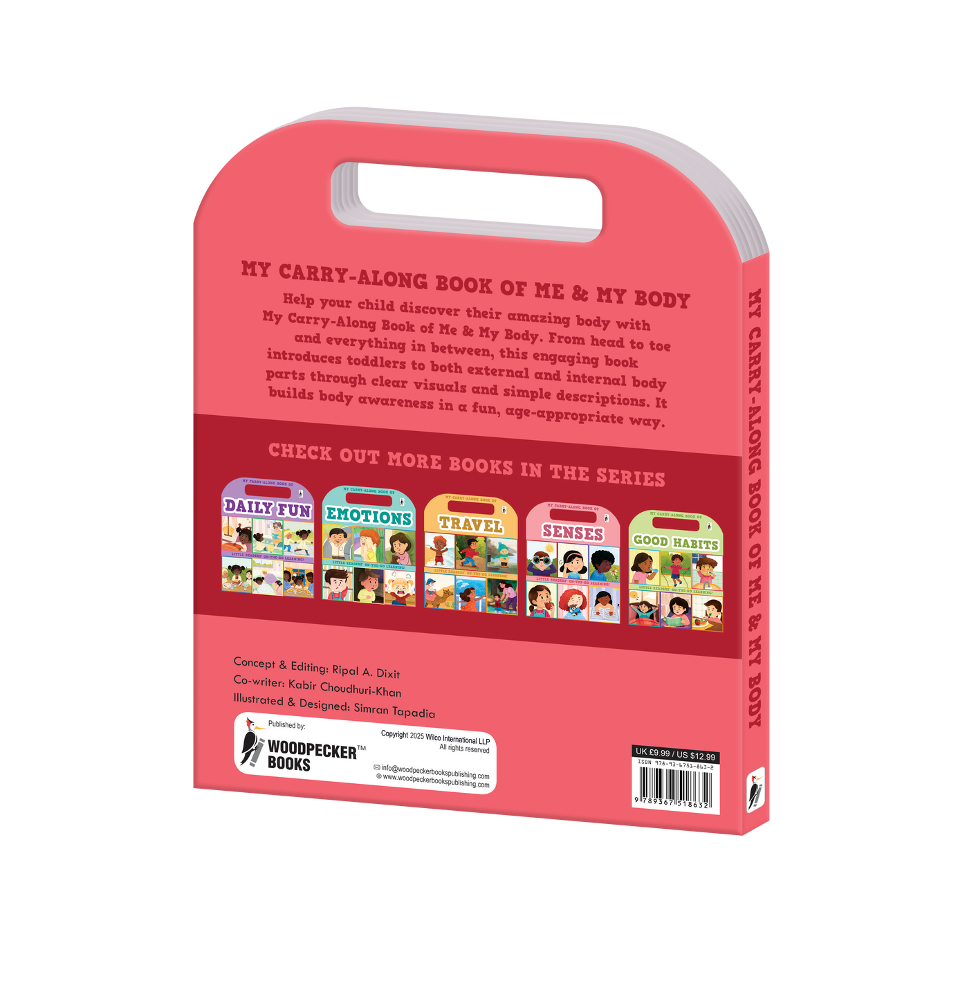 My Carry-Along Book of Me & My Body – Interactive Toddler Board Book with Built-In Handle for Early Anatomy, Human Body Awareness, and On-The-Go Learning