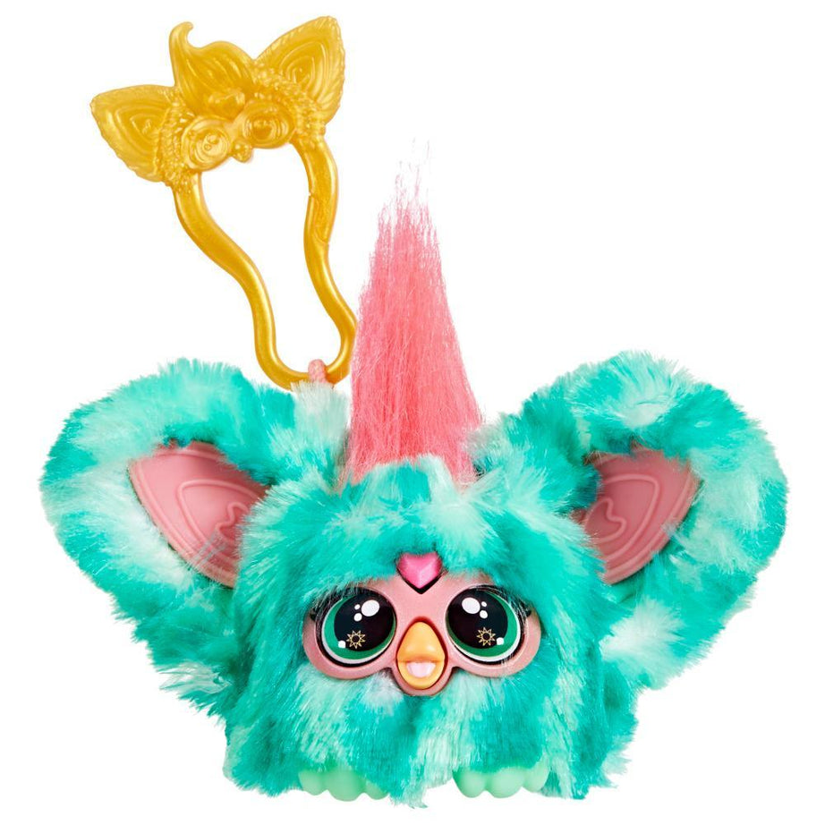 Hasbro Furby Furblets Mello-Nee Mini Electronic Plush Toy for Kids 6+ Years | 45+ Chill Sounds & Furbish Phrases | Watermelon Red & Green Plush with Keychain Clip | Collectible Pocket-Sized Musical Toy