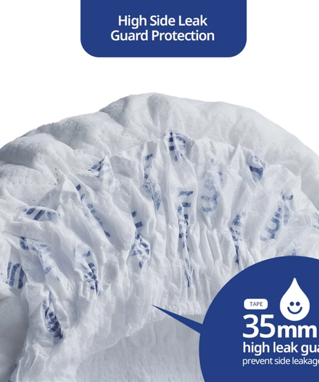 Milk Safe & Clean Baby Diapers Small (S) Size 48pcs | RashDefense™ Leak-Proof, Dermatologist Tested, 12-Hour Dryness