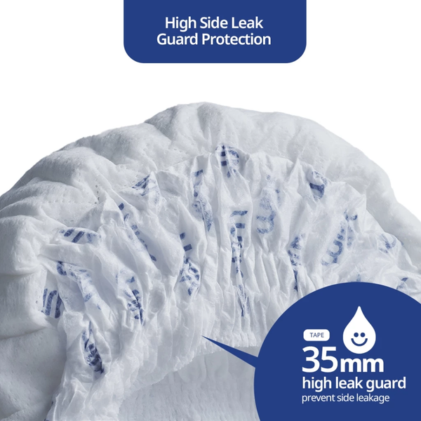 Milk Safe & Clean Baby Diapers Small (S) Size 48pcs | RashDefense™ Leak-Proof, Dermatologist Tested, 12-Hour Dryness