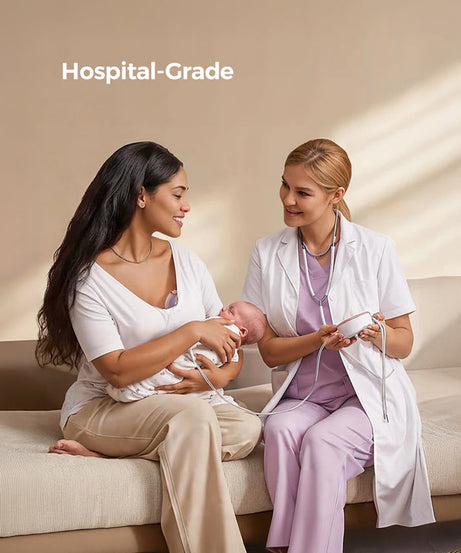 Momcozy V1 Pro Hospital Grade Wearable Breast Pump | Hands-Free Double Electric Pump | 15 Suction Levels & -300mmHg Power