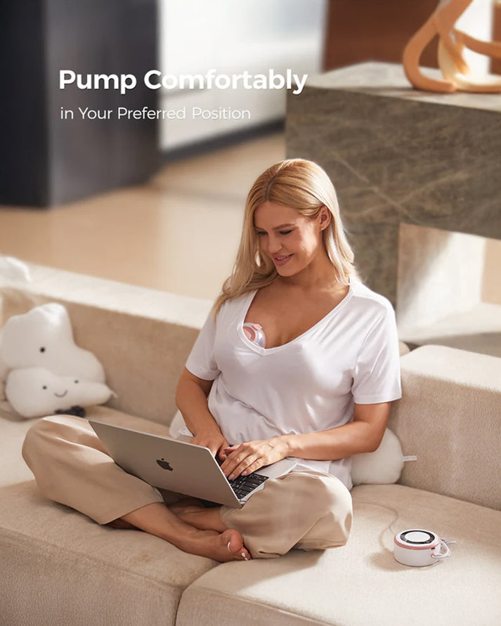 Momcozy V1 Pro Hospital Grade Wearable Breast Pump | Hands-Free Double Electric Pump | 15 Suction Levels & -300mmHg Power