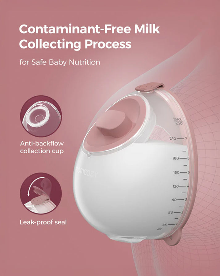 Momcozy V1 Pro Hospital Grade Wearable Breast Pump | Hands-Free Double Electric Pump | 15 Suction Levels & -300mmHg Power