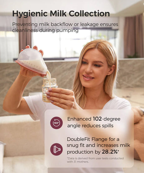 Momcozy V1 Pro Hospital Grade Wearable Breast Pump | Hands-Free Double Electric Pump | 15 Suction Levels & -300mmHg Power