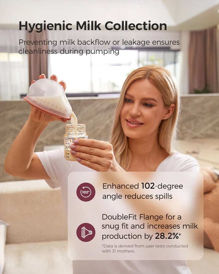 Momcozy V1 Pro Hospital Grade Wearable Breast Pump | Hands-Free Double Electric Pump | 15 Suction Levels & -300mmHg Power