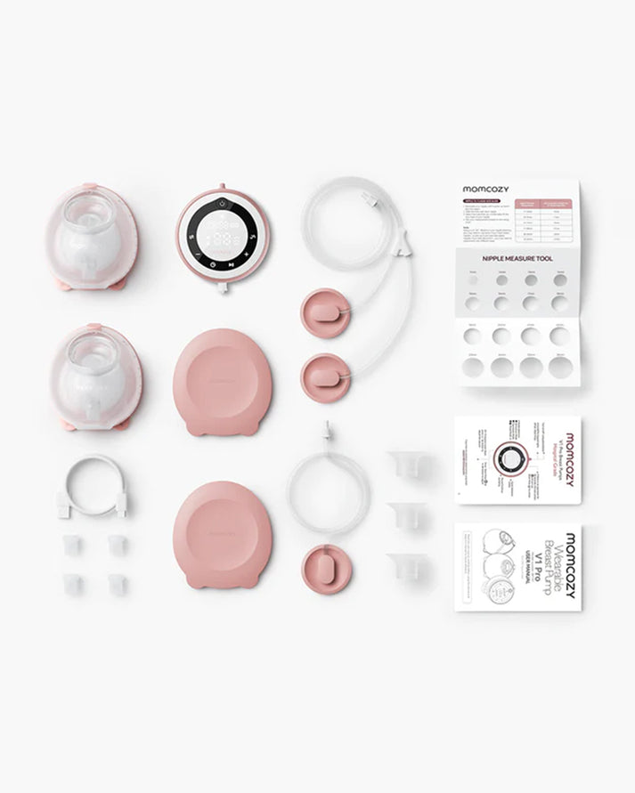Momcozy V1 Pro Hospital Grade Wearable Breast Pump | Hands-Free Double Electric Pump | 15 Suction Levels & -300mmHg Power