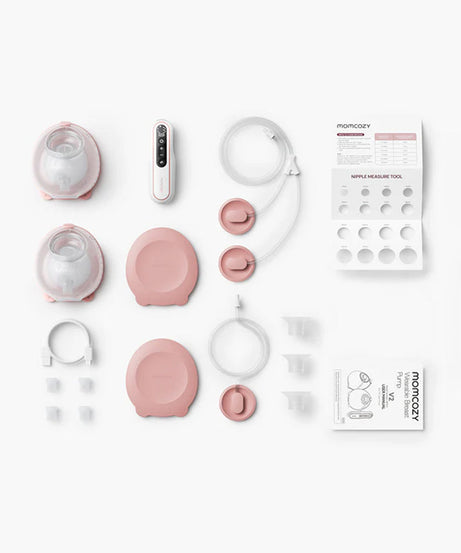 Momcozy V2 Pro Hospital Grade Wearable Breast Pump | Ultra-Light & Potent Hands-Free Pump | 3 Modes & 9 Suction Levels
