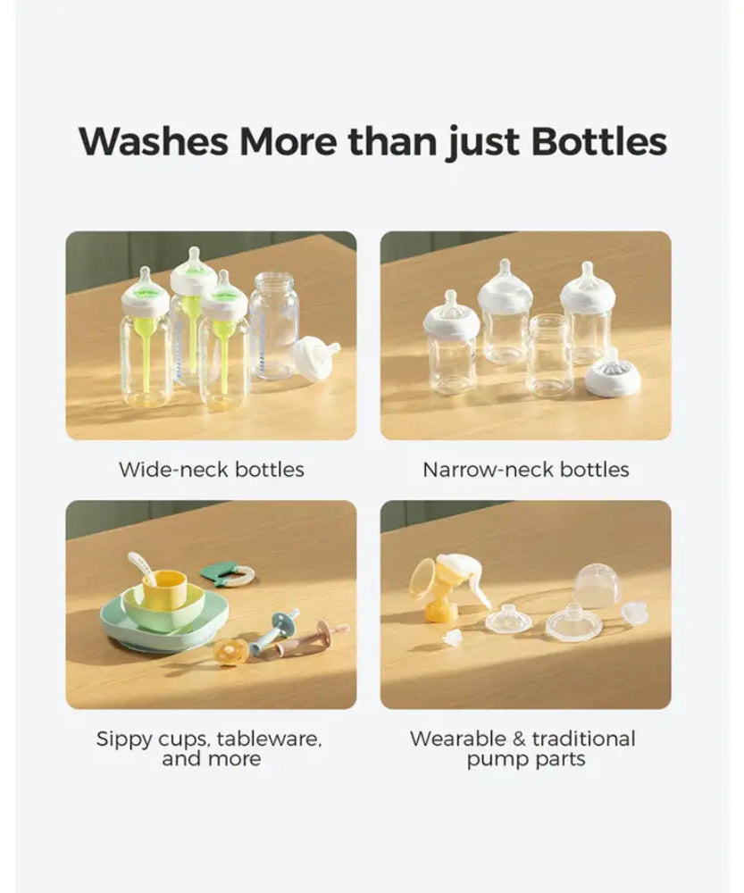 Momcozy KleanPal Pro Automatic Baby Bottle Washer (Model BS03) – All-in-One Automatic Washer, Steam Sterilizer and Dryer with Medical HEPA Filter for Baby Bottles, Breast Pump Parts & Sippy Cups - MINIMEE KIDS