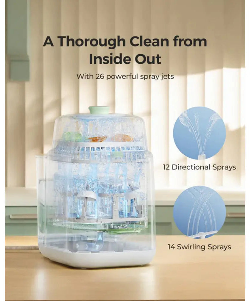 Momcozy KleanPal Pro Automatic Baby Bottle Washer (Model BS03) – All-in-One Automatic Washer, Steam Sterilizer and Dryer with Medical HEPA Filter for Baby Bottles, Breast Pump Parts & Sippy Cups - MINIMEE KIDS